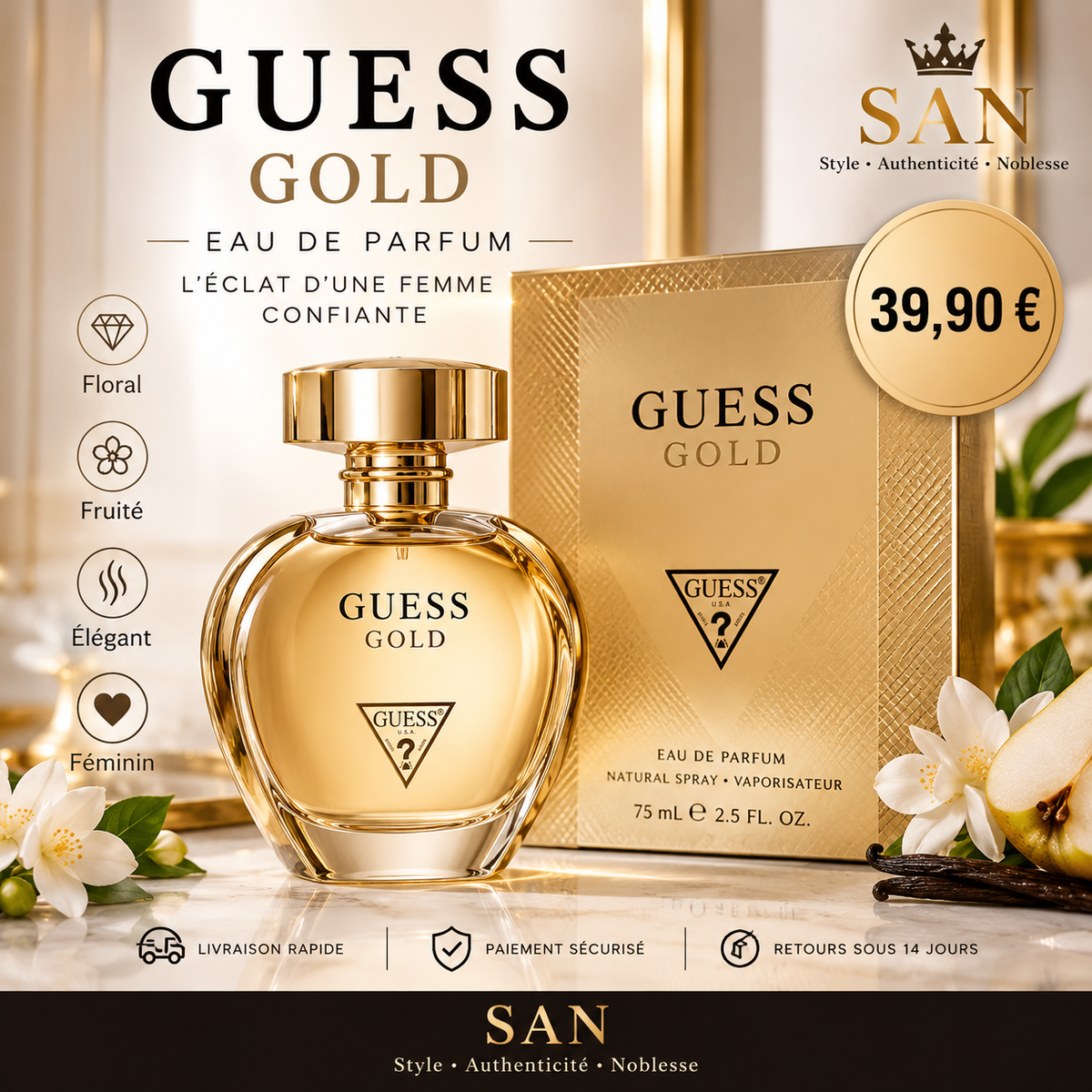 GUESS Gold Femme – Eau de Parfum 75 ml | SAN